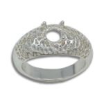Voronoi Lace Design Round Pre-notched Ring Mounting