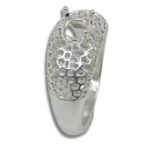 Voronoi Lace Design Round Pre-notched Ring Mounting