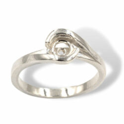 Semi Bezel Swirl Round Pre-notched Ring Mounting