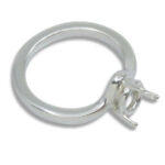 Round Solitaire Curved Band Pre-notched Ring Mounting