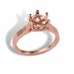 7mm Round Cathedral Pre-notched Ring Mounting