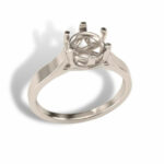 7mm Round Cathedral Pre-notched Ring Mounting
