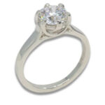 Lab Created Diamond 1.29ct D VVS 2 Round Cathedral Weave Ring