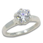 Lab Created Diamond 1.29ct D VVS 2 Round Cathedral Weave Ring
