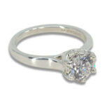 Lab Created Diamond 1.29ct D VVS 2 Round Cathedral Weave Ring