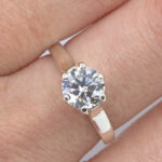 Lab Created Diamond 1.29ct D VVS 2 Round Cathedral Weave Ring