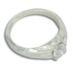Sun Ray Deco Lab Created Diamond Ring