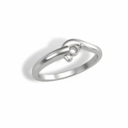 3mm Round Birthstone Ring Pre-notched Ring Mounting