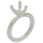 Round Vee Head Solitaire Pre-notched Ring Mounting