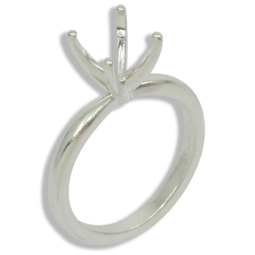 Round Vee Head Solitaire Pre-notched Ring Mounting