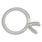 Round Vee Head Solitaire Pre-notched Ring Mounting