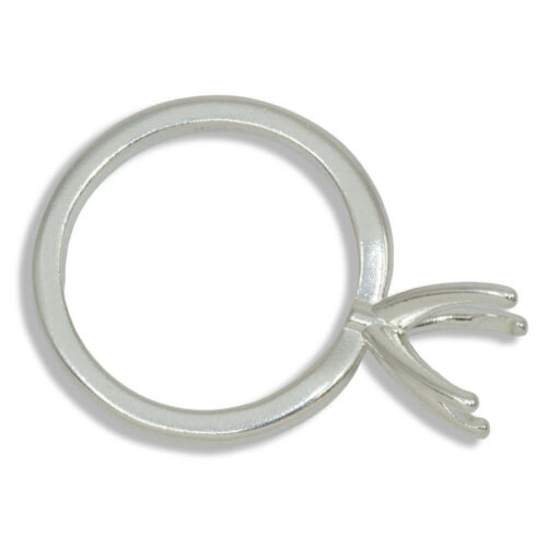 Round Vee Head Solitaire Pre-notched Ring Mounting