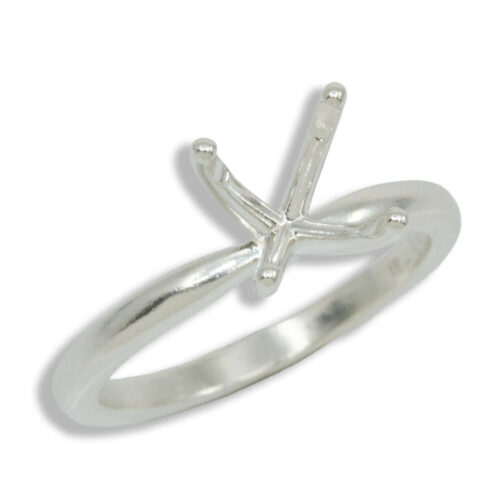 Round Vee Head Solitaire Pre-notched Ring Mounting