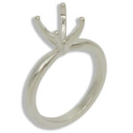 Round Vee Head Solitaire Pre-notched Ring Mounting