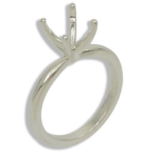 Round Vee Head Solitaire Pre-notched Ring Mounting