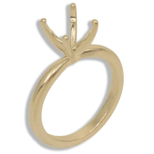 Round Vee Head Solitaire Pre-notched Ring Mounting