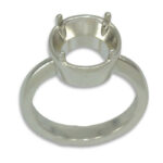 Round Bezel Design with Prongs Pre-notched Ring Mounting