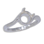 Kate Ring - Round Solitaire Twist Pre-notched Mounting