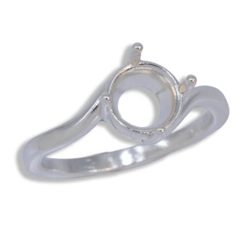 Kate Ring - Round Solitaire Twist Pre-notched Mounting