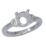 Amora Ring Round Heart Cutout Pre-notched Mounting