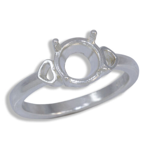Amora Ring Round Heart Cutout Pre-notched Mounting