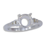 Odette - Round Circle Design Pre-notched Ring Mounting
