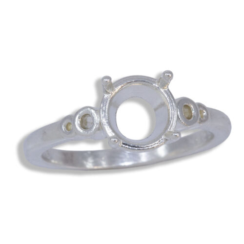 Odette - Round Circle Design Pre-notched Ring Mounting