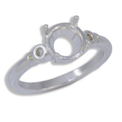 Odette - Round Circle Design Pre-notched Ring Mounting