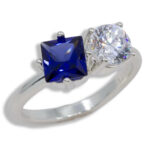 Toi et Moi Round and Princess Cut Pre-notched Ring Mounting