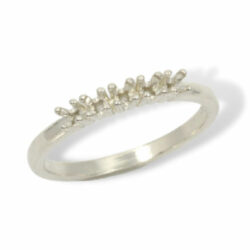 Five (5) Stone 2mm Round Wedding Band Ring Mounting