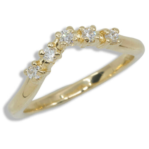 Five (5) Stone Round Curved Wedding Band Ring Mounting