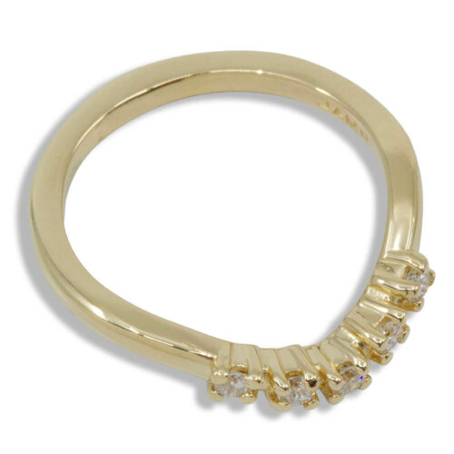Five (5) Stone Round Curved Wedding Band Ring Mounting