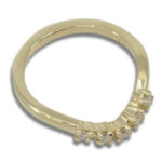 Lab Created Five Stone Curved Wedding Band Ring