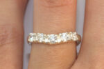 3mm 0.50ctw Five Stone Curved Band