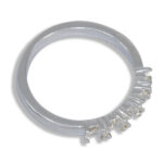 Five (5) Stone Round Straight Wedding Band Ring Mounting