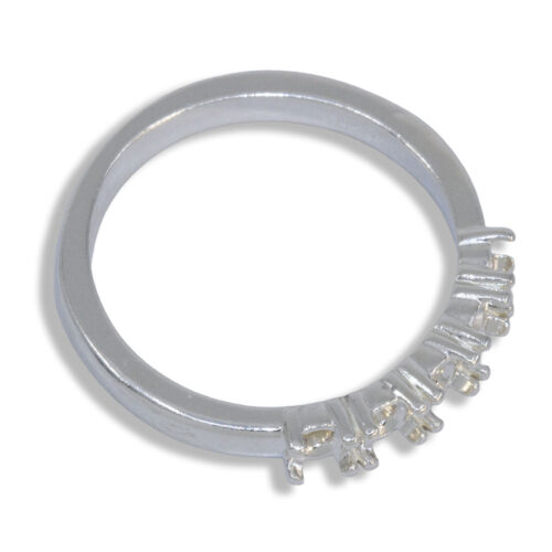 Five (5) Stone Round Straight Wedding Band Ring Mounting
