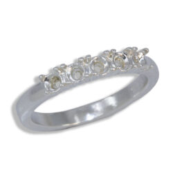 Five (5) Stone Round Straight Wedding Band Ring Mounting
