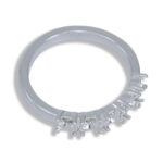 Five (5) Stone Round Straight Wedding Band Ring Mounting