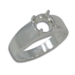 Men's Round Smooth Pre-notched Ring Mounting