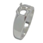 Men's Round Smooth Pre-notched Ring Mounting