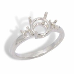 Round Accented Pre-notched Ring Mounting