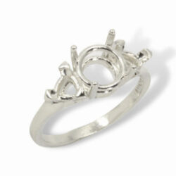 Round Trillion Accented Pre-notched Ring Mounting