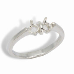 Two Stone (2) Round Mothers Ring Mounting