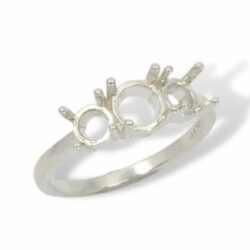 Three Stone Pre-notched Ring Mounting