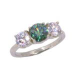 Synthetic Green Moissanite Ring Example