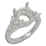 Round Triple Side Accent Pre-notched Ring Mounting