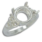 Round Triple Side Accent Pre-notched Ring Mounting