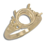 Round Triple Side Accent Pre-notched Ring Mounting