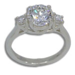 Lab Diamond 2.35ctw Three Stone Round Trellis Ring
