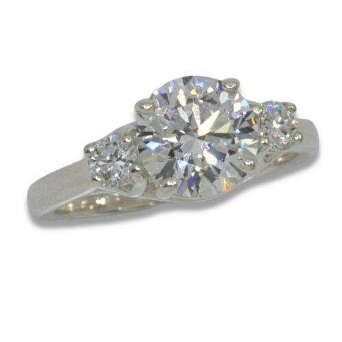 Lab Diamond 2.35ctw Three Stone Round Trellis Ring